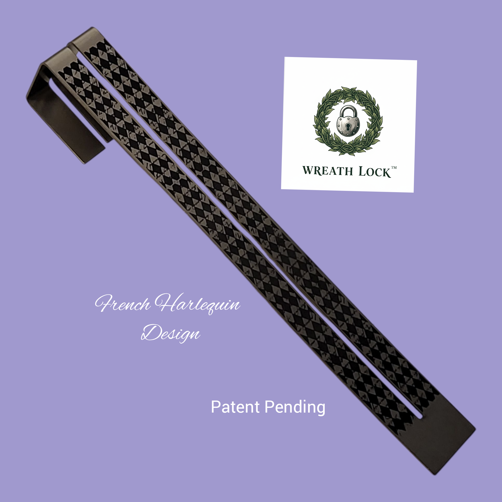 NEW 12" Length Engraved Wreath Lock- (Adaptor Included)