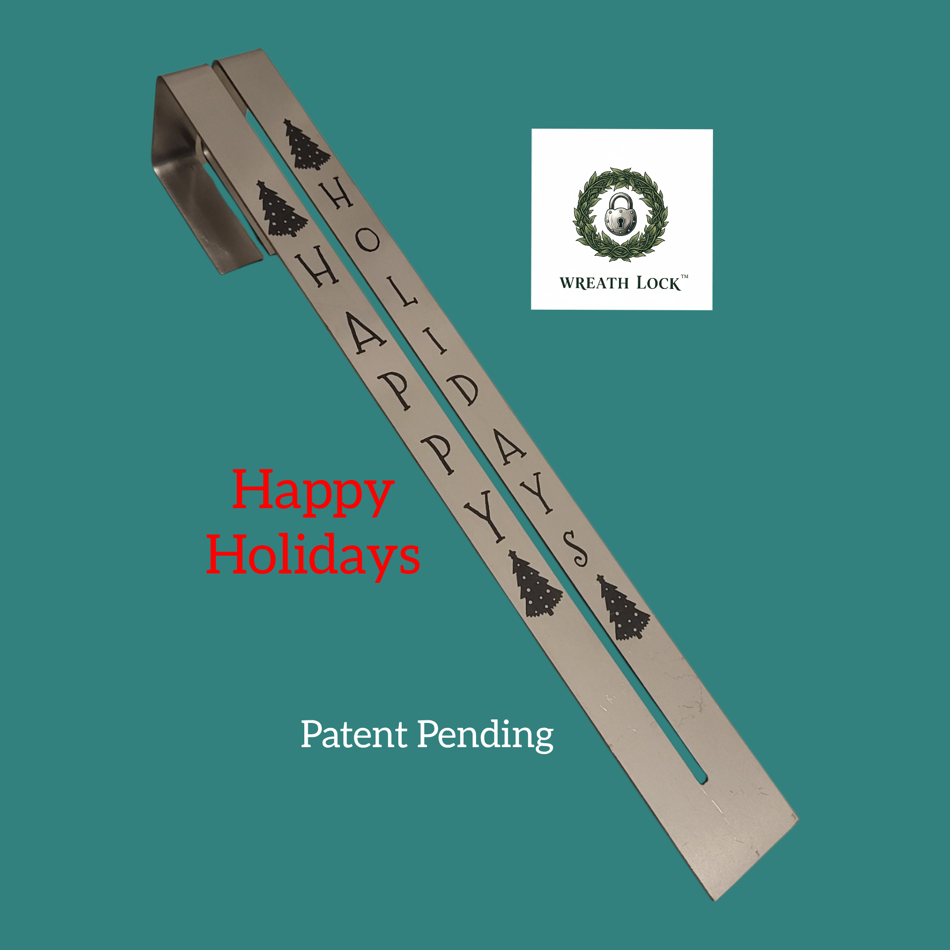 NEW 12" Length Engraved Wreath Lock- (Adaptor Included)