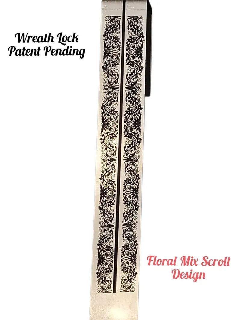 Original 11" Length Wreath Lock- Engraved Designs- Adaptor Included-Ready to ship!