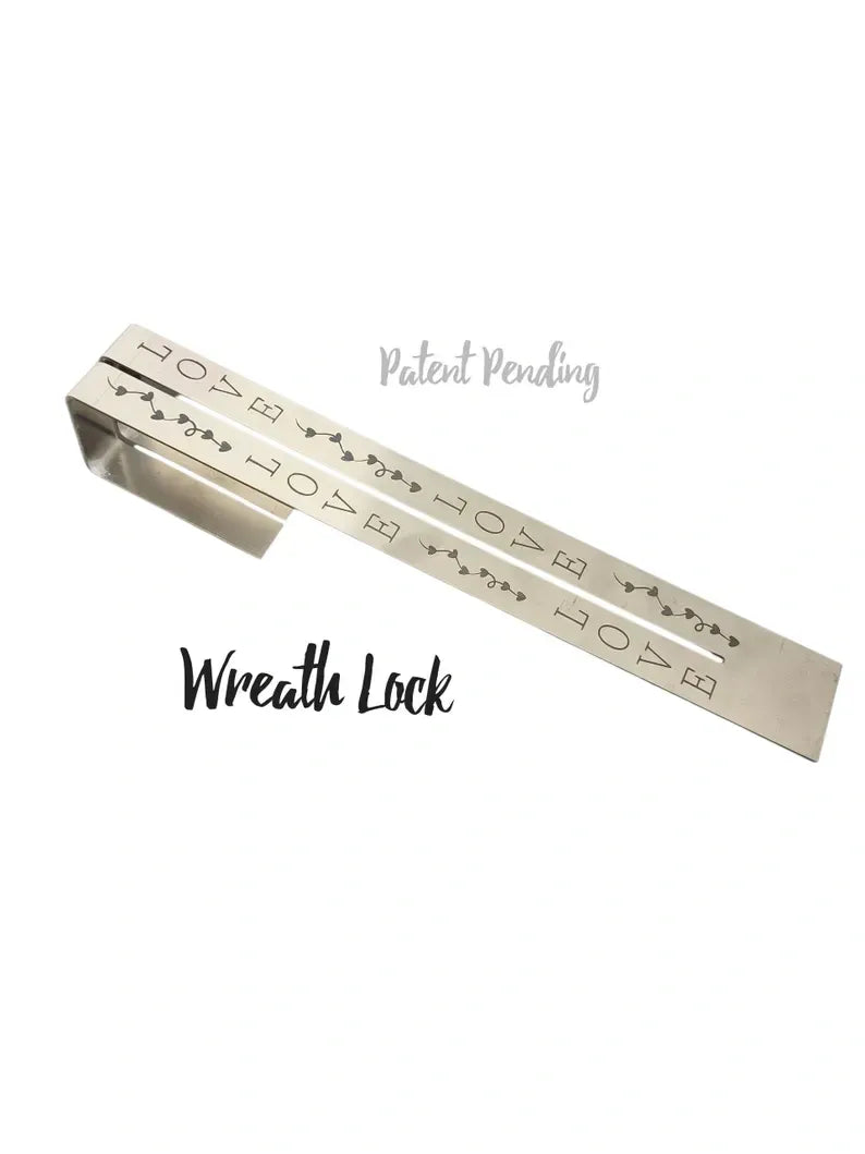 Original 11" Length Wreath Lock- Engraved Designs- Adaptor Included-Ready to ship!